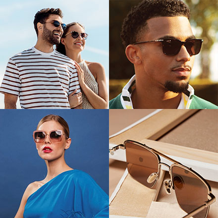 Sunglasses for all faces Sunglasses for all faces. Images of people wearing various stylish optical glasses